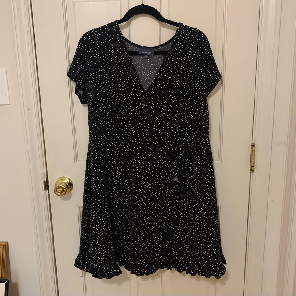 Modcloth made in USA polka-dot wrap dress.
